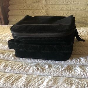 Elegant Victoria’s Secret Black Velvet Jewelry/Toiletry Bag